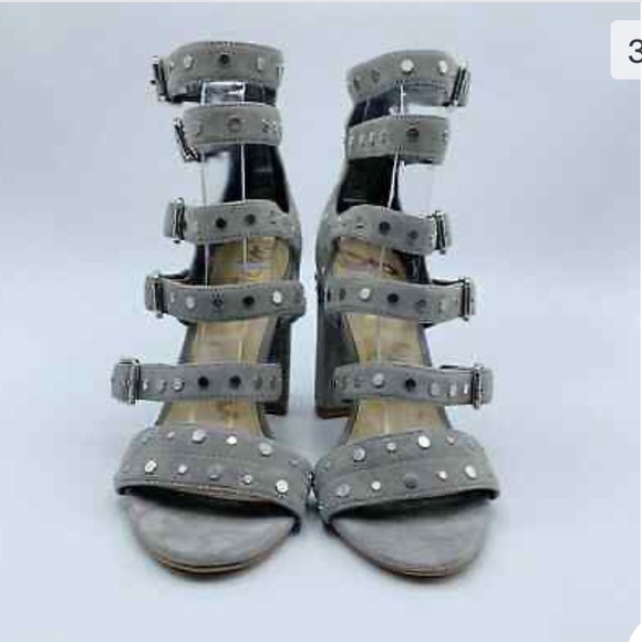 Studded block high heel - Picture 3 of 4